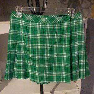 Green plaid Burberry skort